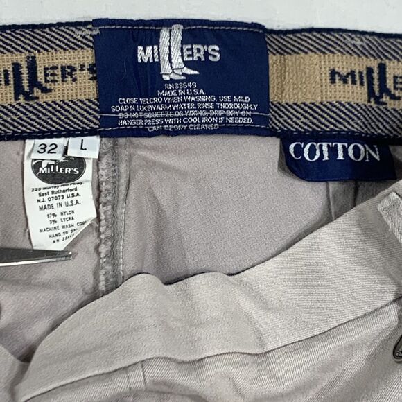 Vintage Millers Riding Pants Beige Jodhpur Horse Riding‎ USA Made Size 32 L - Picture 3 of 5